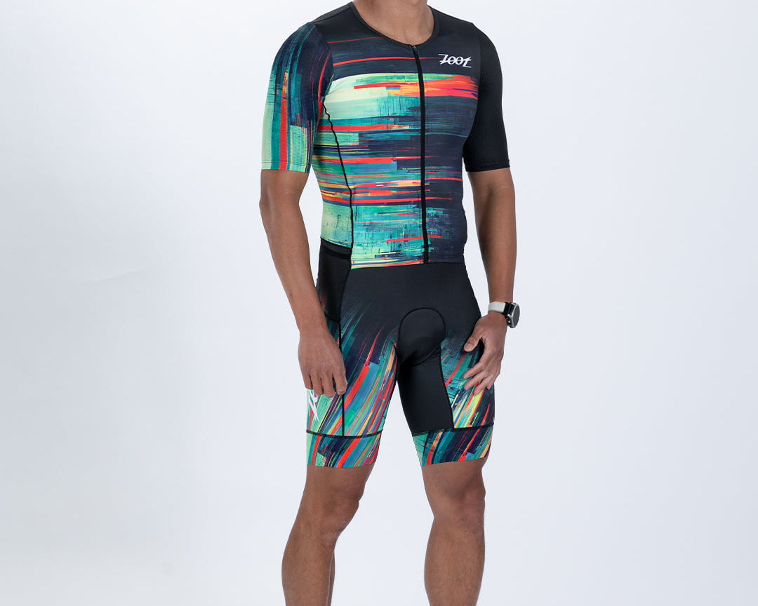 Zoot Sports TRI AERO RACESUITS Men's Ltd Tri Aero Fz Racesuit - Glitch