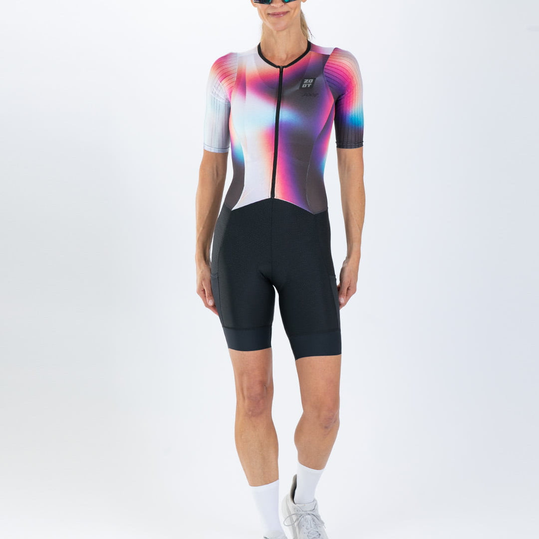 Zoot Sports TRI AERO RACESUITS Women's Elite P1 Tri Aero Fz Racesuit - Sonic Shift