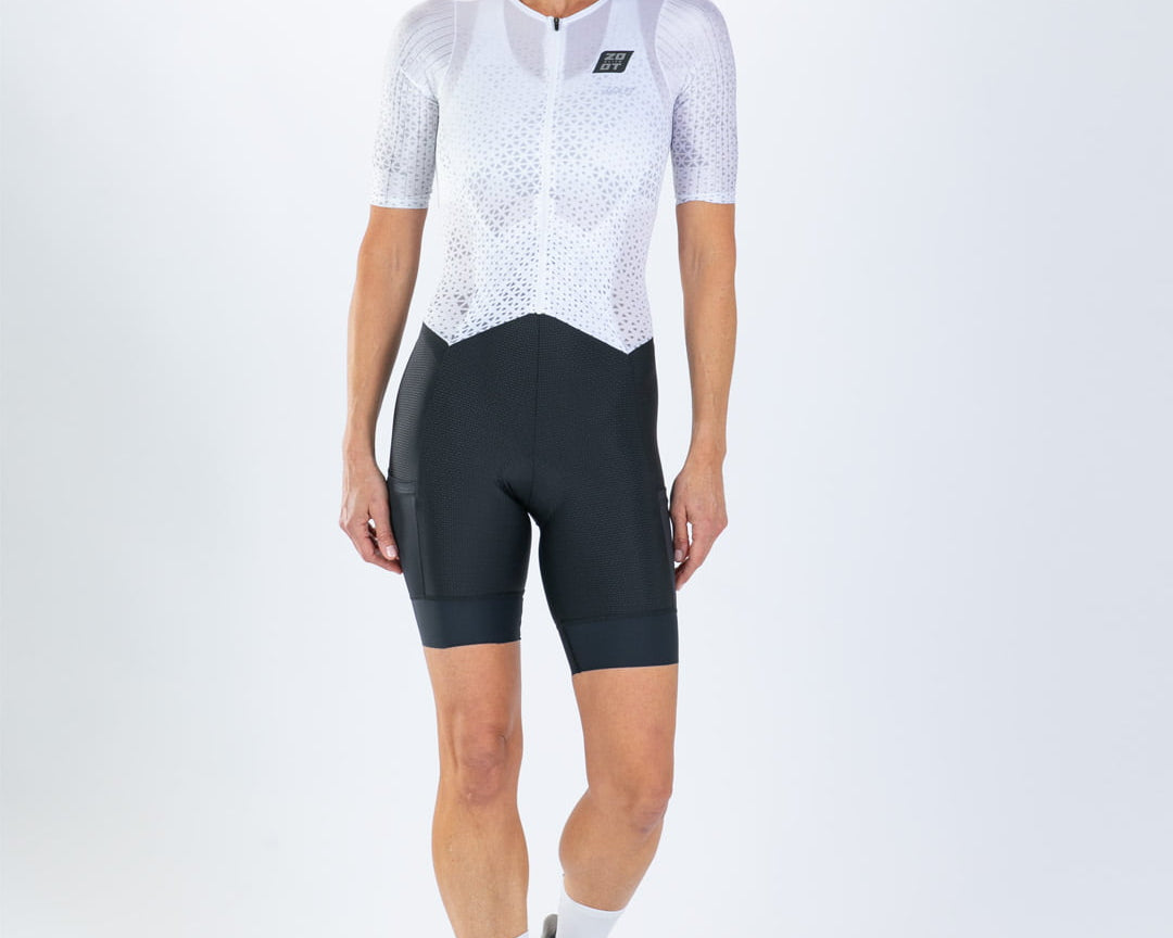 Zoot Sports TRI AERO RACESUITS Women's Elite P1 Tri Aero Fz Racesuit - Sonic White