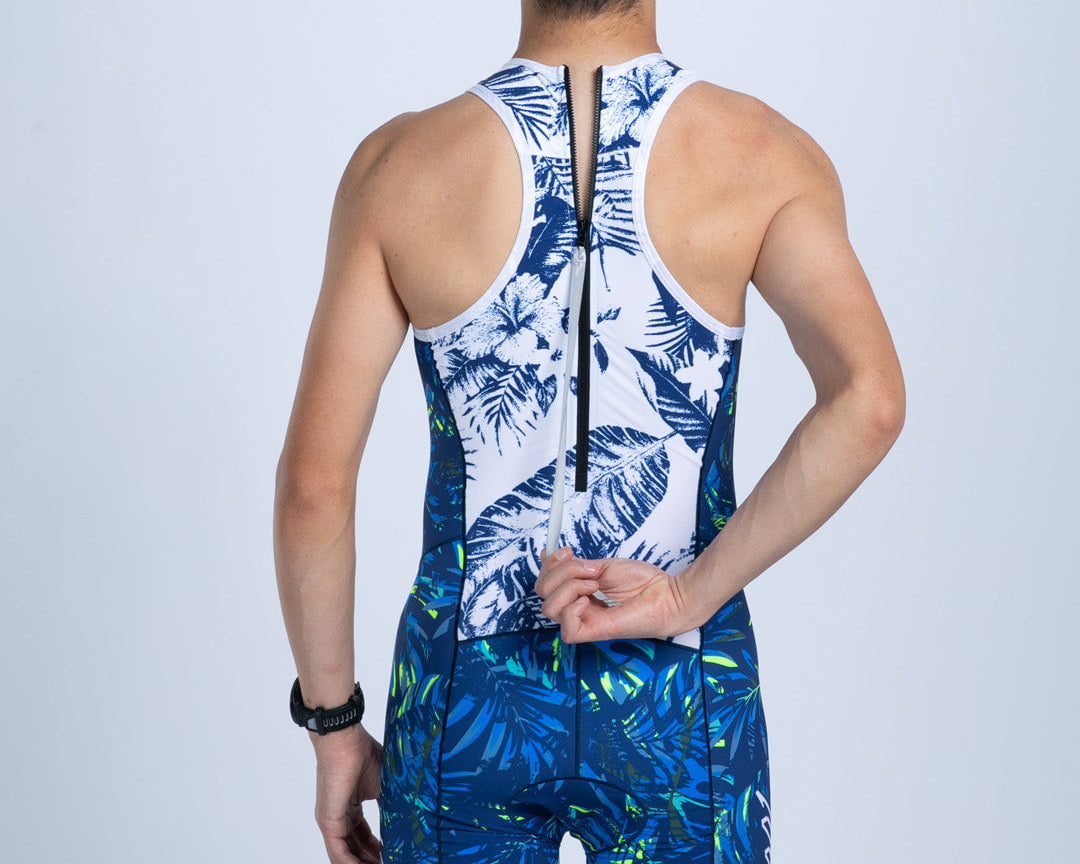 Zoot Sports TRI BACKZIP RACESUITS Men's Sprint Tri Hyperglide Backzip Racesuit - Island Original