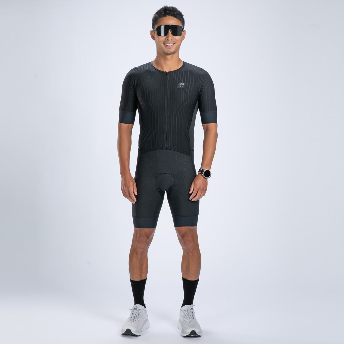 Zoot Sports TRI RACESUITS Men's Elite Tri Aero Fz Racesuit - Jet Black