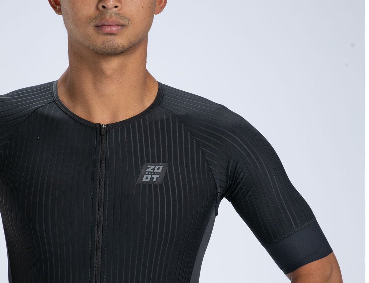 Zoot Sports TRI RACESUITS Men's Elite Tri Aero Fz Racesuit - Jet Black