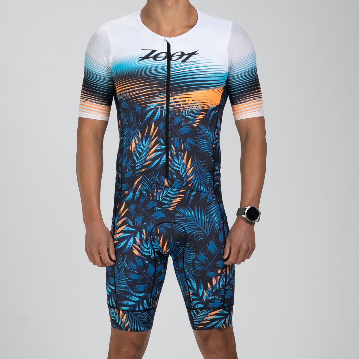 Mens LTD Triathlon Aero Full Zip Racesuit Club Aloha - Main Image