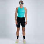 Zoot Sports TRI RACESUITS Women's Core Tri Slvs Fz Racesuit - Aqua Blue