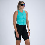 Zoot Sports TRI RACESUITS Women's Core Tri Slvs Fz Racesuit - Aqua Blue