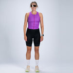 Zoot Sports TRI RACESUITS Women's Core Tri Slvs Fz Racesuit - Deep Purple