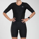 Zoot Sports TRI RACESUITS Women's Elite 2.0 Tri Aero Fz Racesuit - Black
