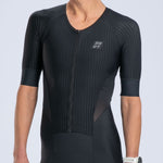 Zoot Sports TRI RACESUITS Women's Elite Tri Aero Fz Racesuit - Jet Black