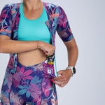 Zoot Sports TRI RACESUITS Women's Ltd Tri Aero Fz Racesuit -Flora
