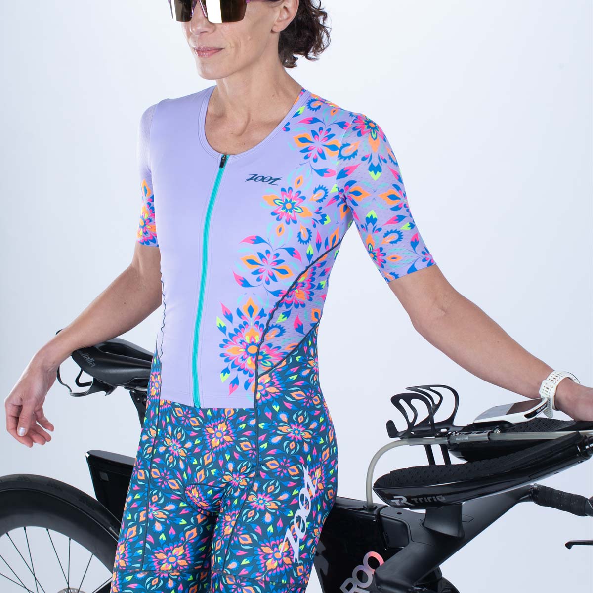 Zoot Sports TRI RACESUITS Women's Ltd Tri Aero Fz Racesuit - Kaleidoscope