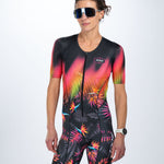 Zoot Sports TRI RACESUITS Women's Ltd Tri Aero Fz Racesuit - Tropical Magic