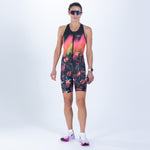 Zoot Sports TRI RACESUITS Women's Ltd Tri Slvs Fz Racesuit - Tropical Magic