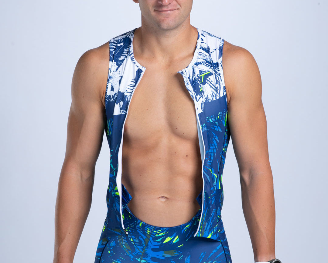 Zoot Sports TRI SLEEVELESS RACESUITS Men's Ltd Tri Slvs Fz Racesuit - Island Original