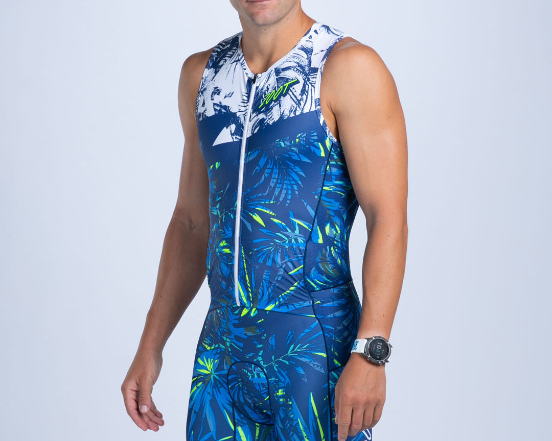 Zoot Sports TRI SLEEVELESS RACESUITS Men's Ltd Tri Slvs Fz Racesuit - Island Original