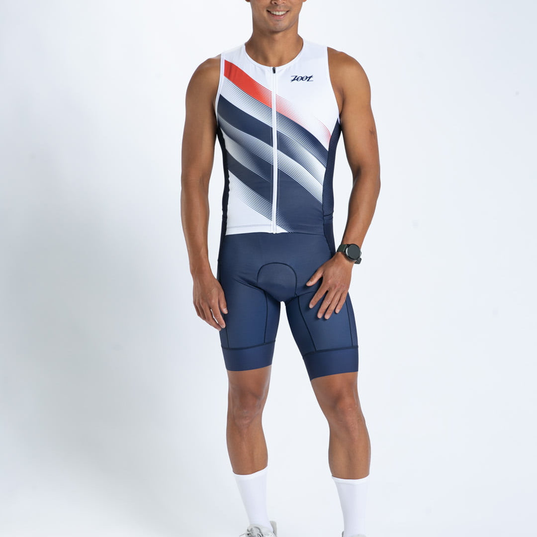 Zoot Sports TRI SLEEVELESS RACESUITS Men's Ltd Tri Slvs Fz Racesuit - Rouler