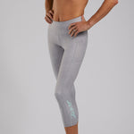 Zoot Sports Womens LTD Run Pulse Capri - Grey Northwest
