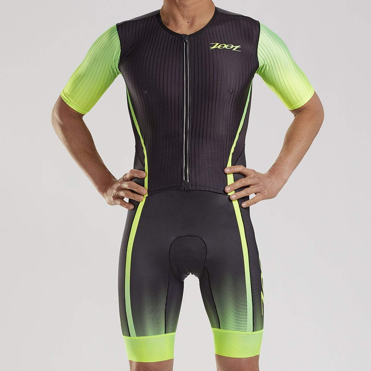 Zoot Sports Mens Ultra Triathlon Full Zip Racesuit - Yellow Fade