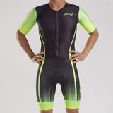 Zoot Sports Mens Ultra Triathlon Full Zip Racesuit - Yellow Fade