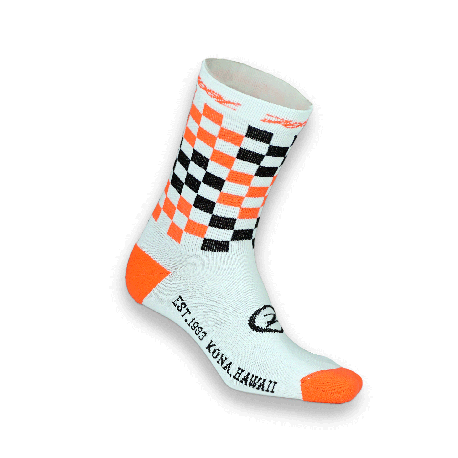 Zoot Sports UNISEX ZOOT 5" SOCK - CHECKER CORAL