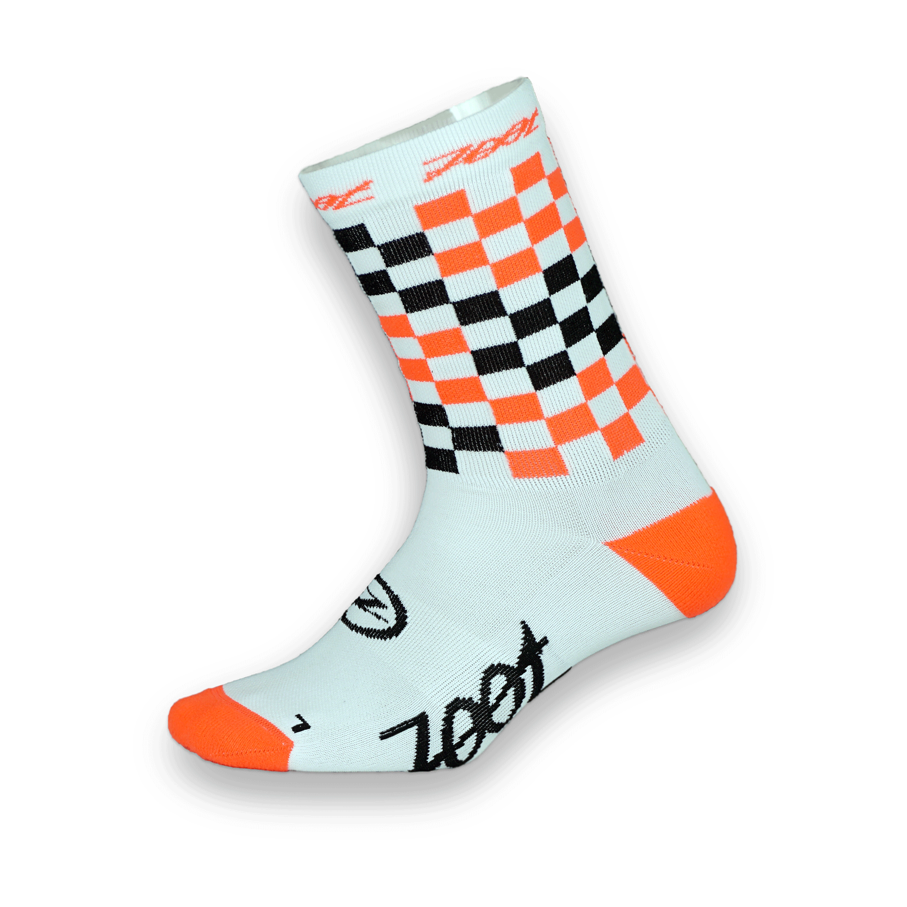Zoot Sports UNISEX ZOOT 5" SOCK - CHECKER CORAL