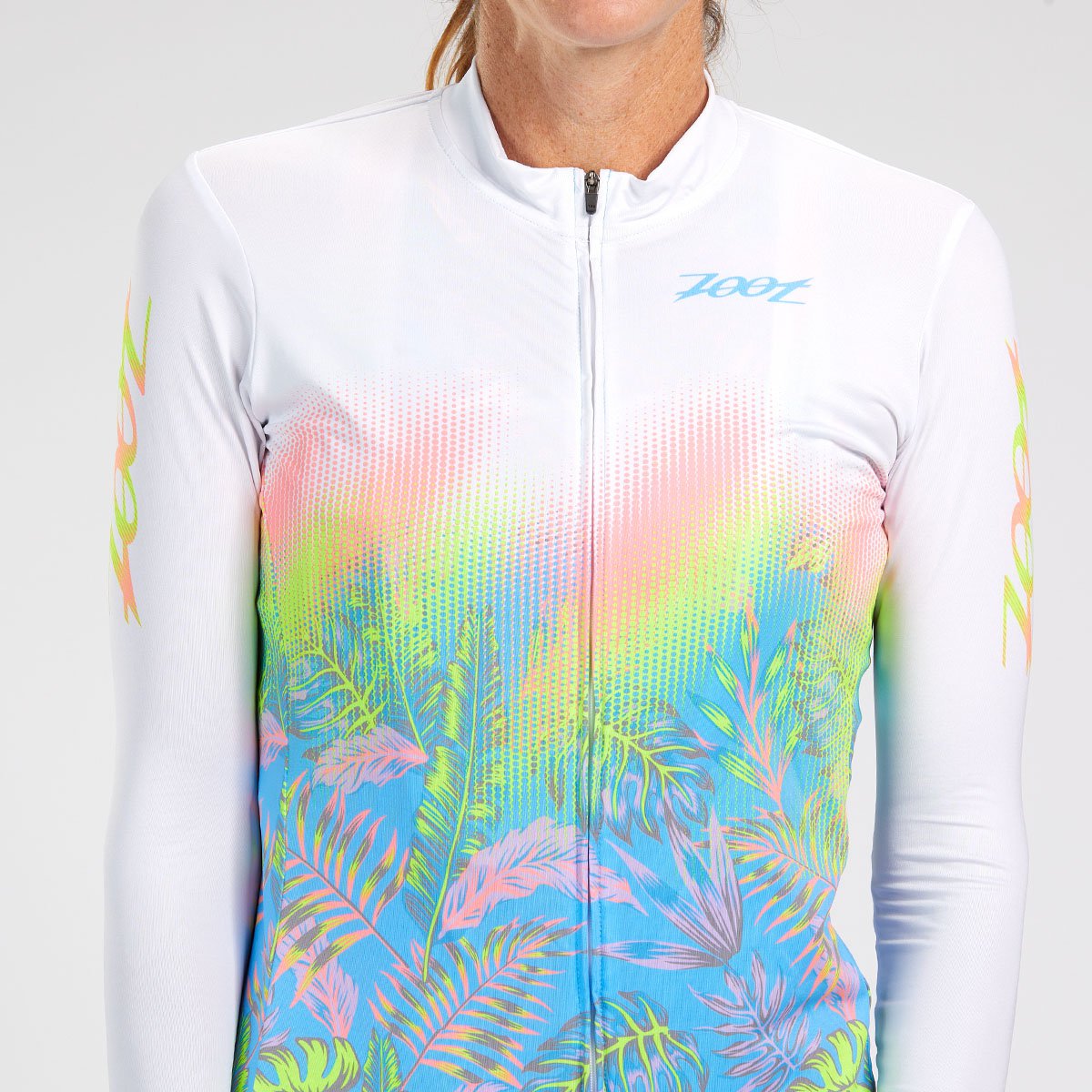 Zoot Sports CYCLE TOPS WOMENS LTD CYCLE SUN STOP LS JERSEY - LIVE ALOHA