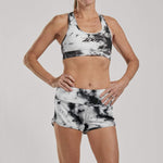 Zoot Sports RUN APPAREL WOMENS LTD RUN 3" SHORT - BLACK TIE DYE