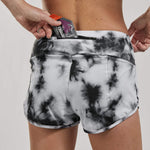 Zoot Sports RUN APPAREL WOMENS LTD RUN 3" SHORT - BLACK TIE DYE