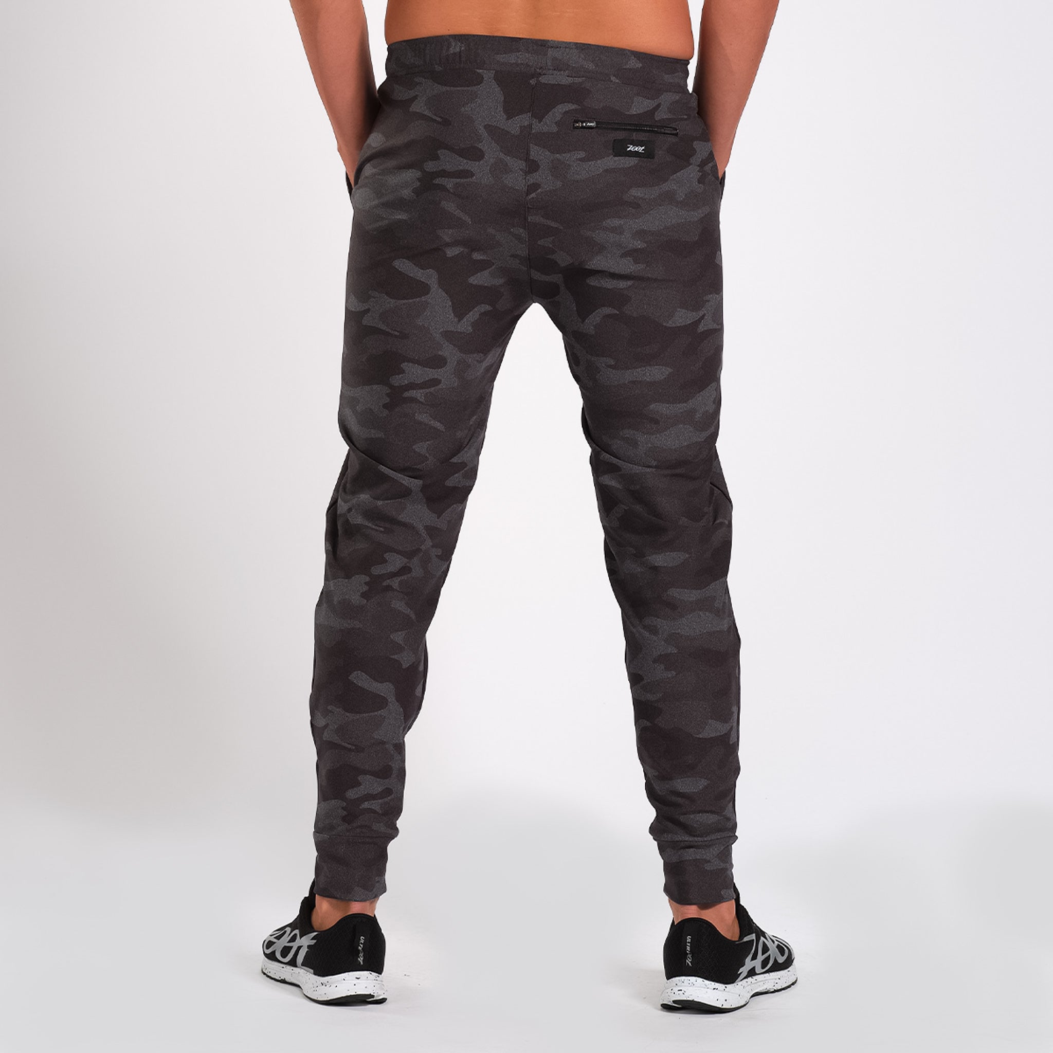 Zoot Sports Run Bottoms Mens LTD Run Heather Grey Jogger Camo