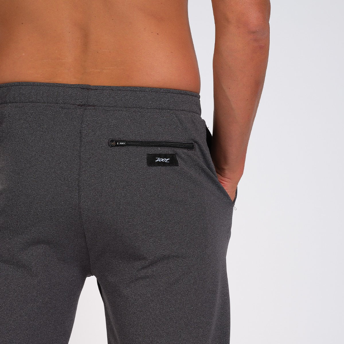 Zoot Sports Run Bottoms Mens LTD Run Heather Grey Jogger Charcoal