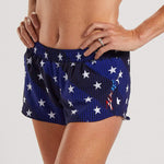Zoot Sports Womens LTD Run 3 Inch Classic Short - Stars & Stripes