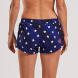Zoot Sports RUN BOTTOMS WOMENS LTD RUN 3" CLASSIC SHORT - STARS & STRIPES