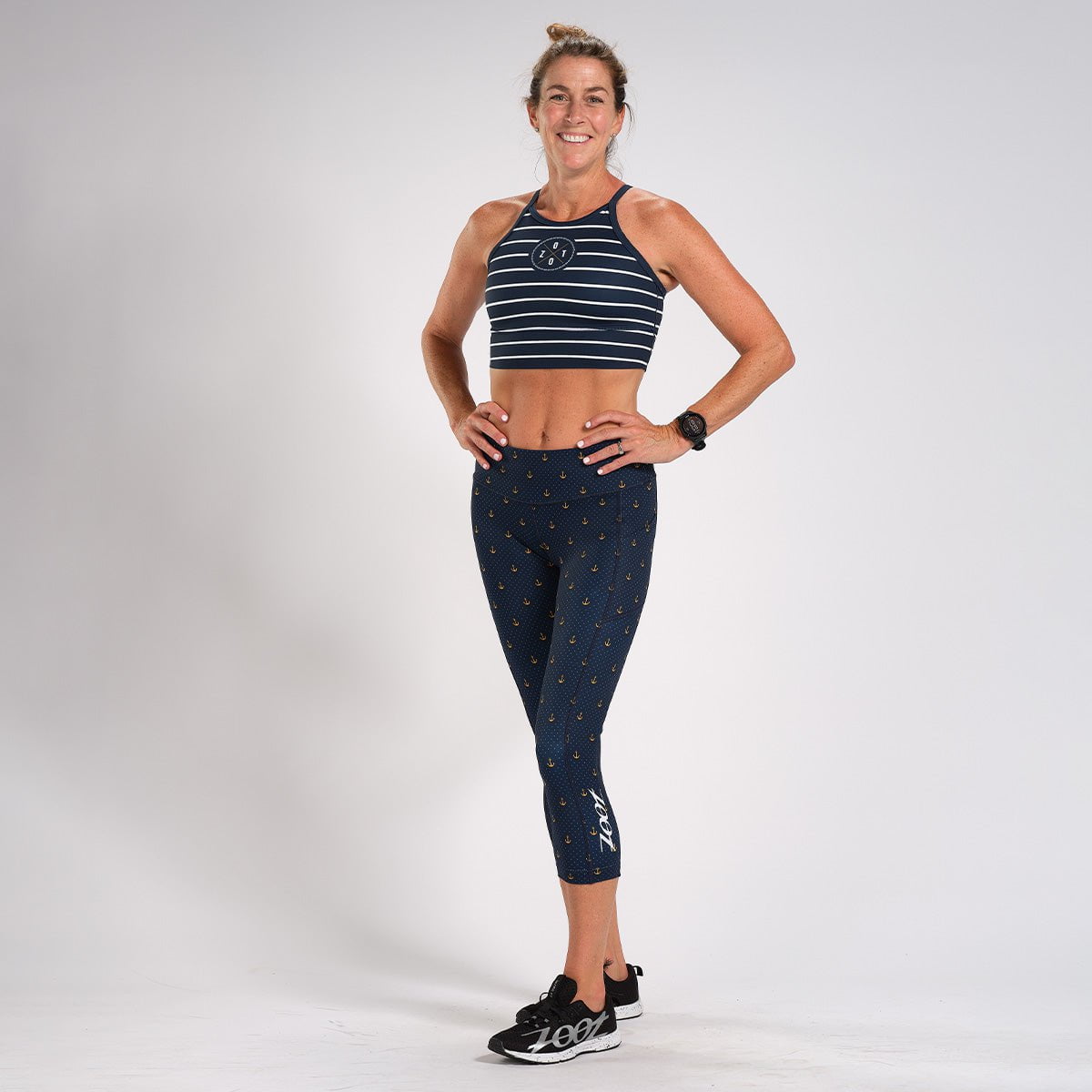 Zoot Sports Run Bottoms Womens LTD Run Pulse Capri - Anchors Away