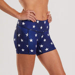 Zoot Sports RUN BOTTOMS WOMENS LTD RUN PULSE SHORT - STARS & STRIPES