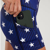 Zoot Sports RUN BOTTOMS WOMENS LTD RUN PULSE SHORT - STARS & STRIPES