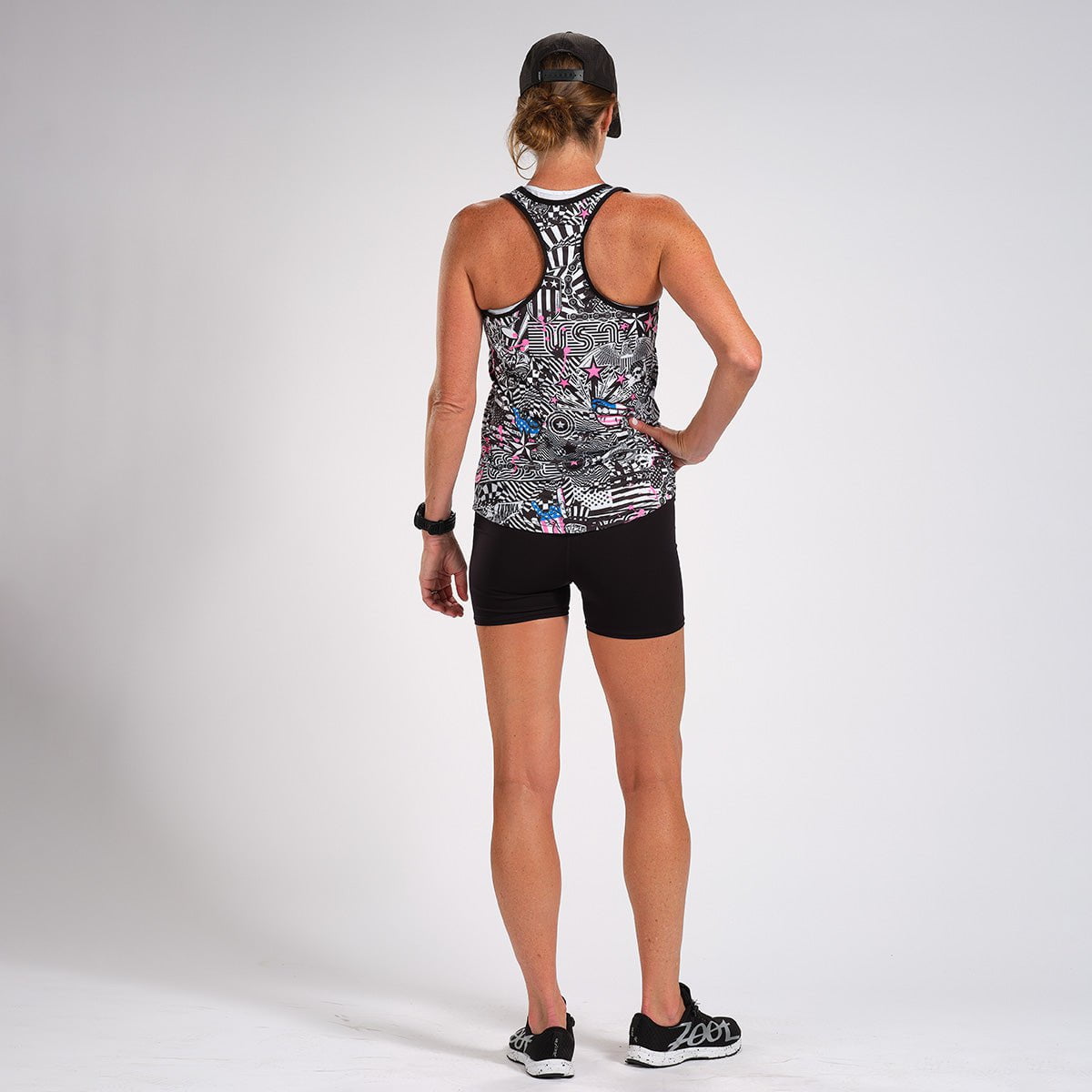 Zoot Sports Run Tops Womens LTD Run Singlet - American Rebel