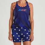 Zoot Sports RUN TOPS WOMENS LTD RUN SINGLET - STARS & STRIPES
