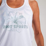 Zoot Sports Run Tops Womens LTD Run Singlet - White Mahalo