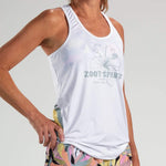 Zoot Sports Run Tops Womens LTD Run Singlet - White Mahalo