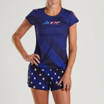 Zoot Sports RUN TOPS WOMENS LTD RUN TEE - STARS & STRIPES