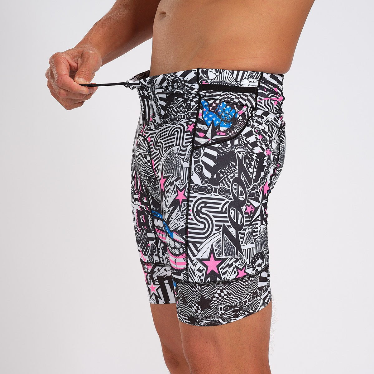 Zoot Sports Triathlon Bottoms Mens LTD Triathlon 7 Inch Short - American Rebel