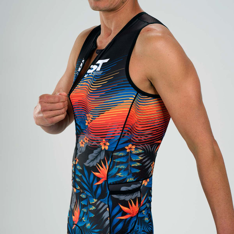 Mens LTD Triathlon Sleeveless Full Zip Racesuit - 40 Years Zoot Sports ...