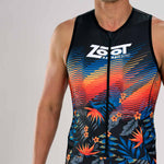 Zoot Sports Triathlon Racesuits Mens LTD Triathlon Sleeveless Full Zip Racesuit - 40 Years