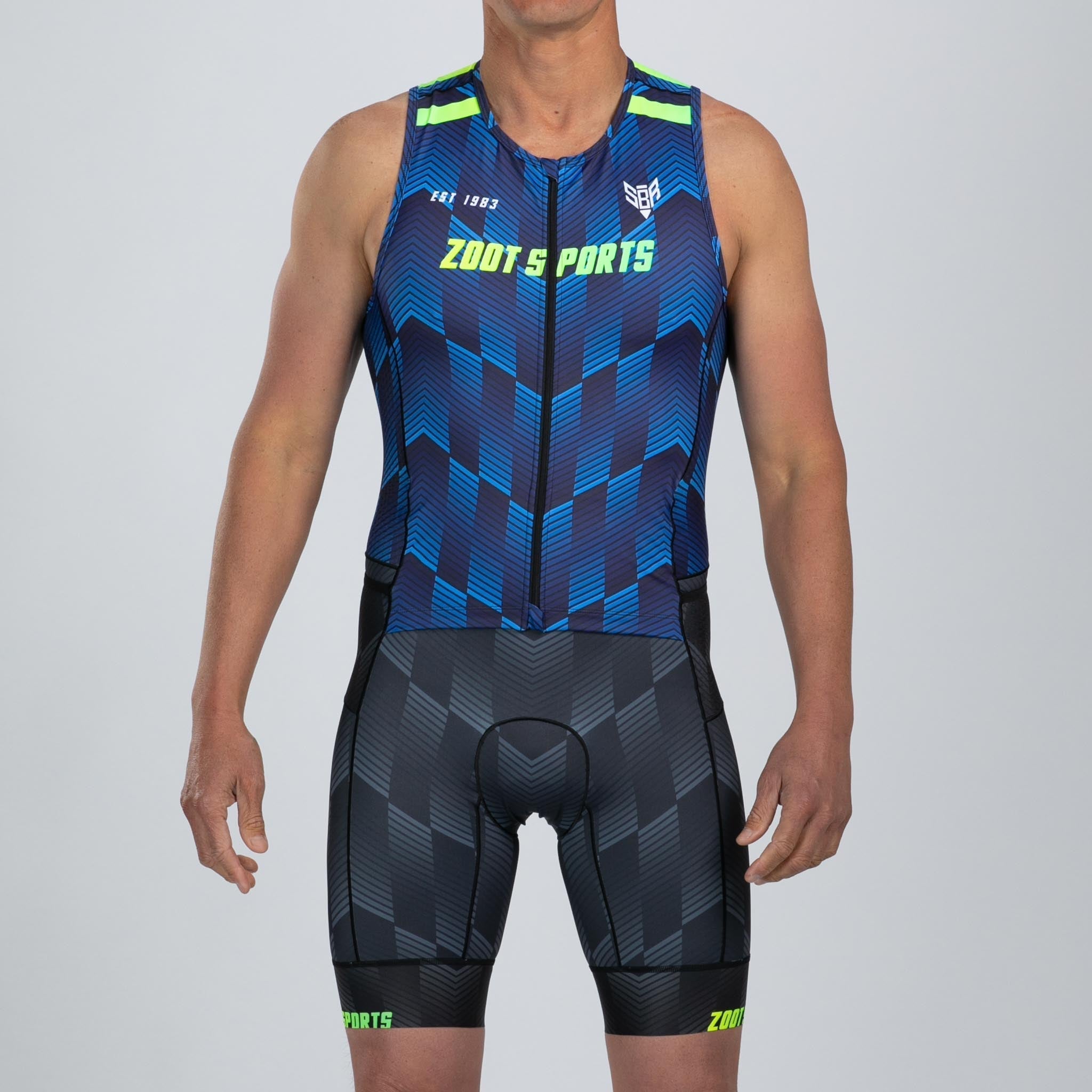 Zoot Sports TRI RACESUITS Mens LTD Tri Sleeveless Full Zip Racesuit - Speedway