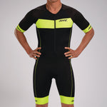 Zoot Sports Triathlon Racesuits Mens Core Plus Aero Racesuit Safety Yellow