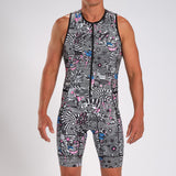 Zoot Sports Triathlon Racesuits Mens LTD Triathlon Sleeveless Full-Zip Racesuit - American Rebel