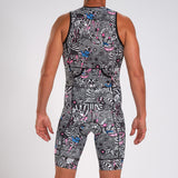 Zoot Sports Triathlon Racesuits Mens LTD Triathlon Sleeveless Full-Zip Racesuit - American Rebel