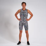 Zoot Sports Triathlon Racesuits Mens LTD Triathlon Sleeveless Full-Zip Racesuit - American Rebel