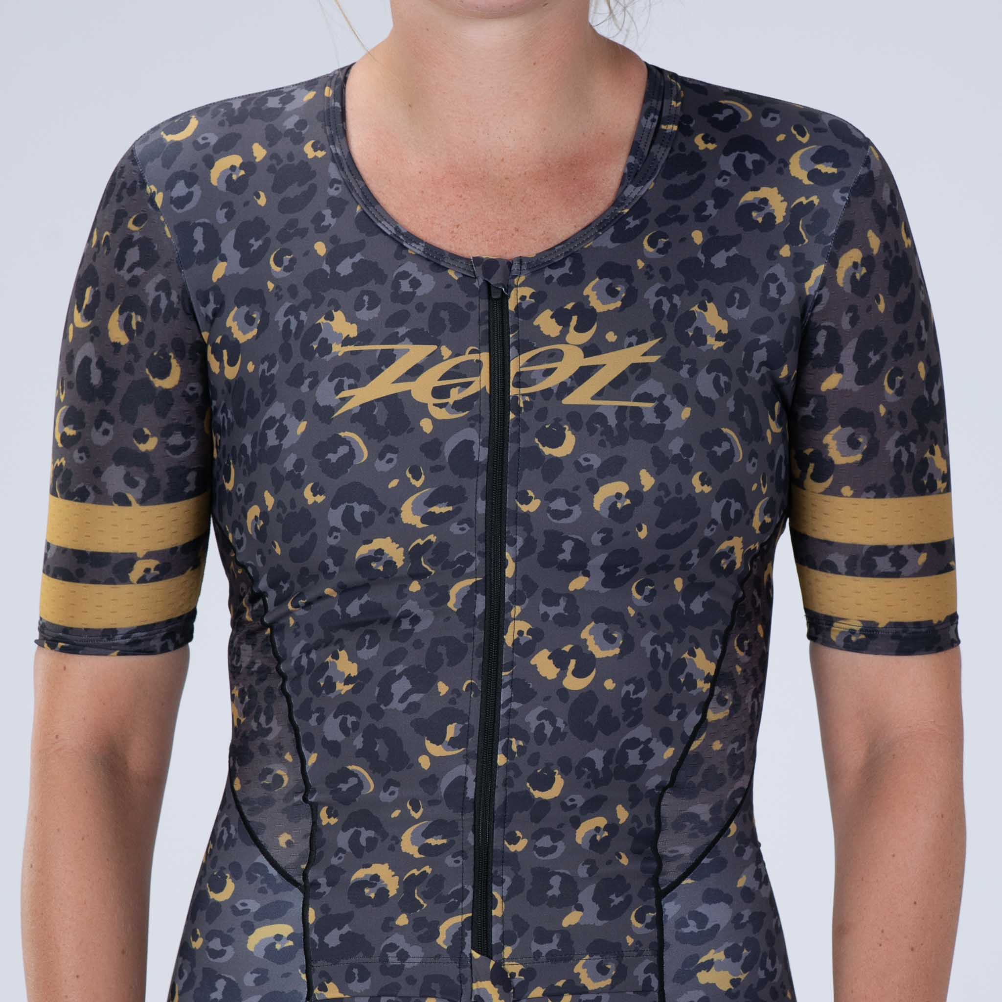 Zoot Sports TRI RACESUITS Womens LTD Triathlon Aero  Full Zip Racesuit - Cheetah