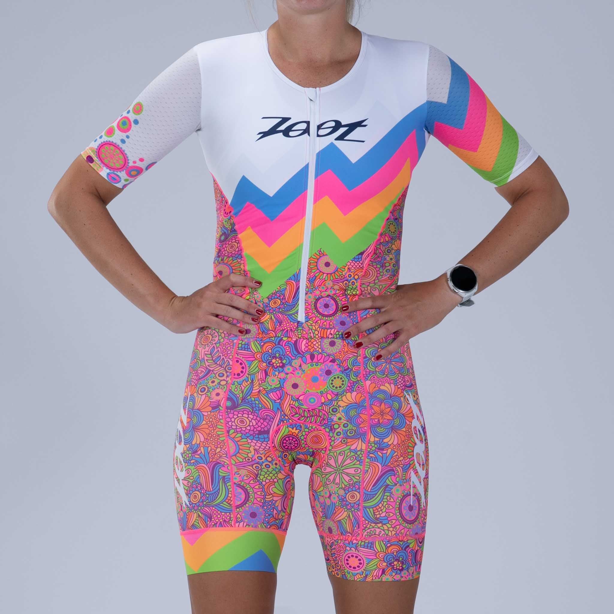 Zoot Sports TRI RACESUITS Women's Ltd Tri Aero Fz Racesuit - Salty Groove