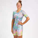 Zoot Sports Triathlon Racesuits Womens LTD Triathlon Aero Full Zip Racesuit -  Live Aloha